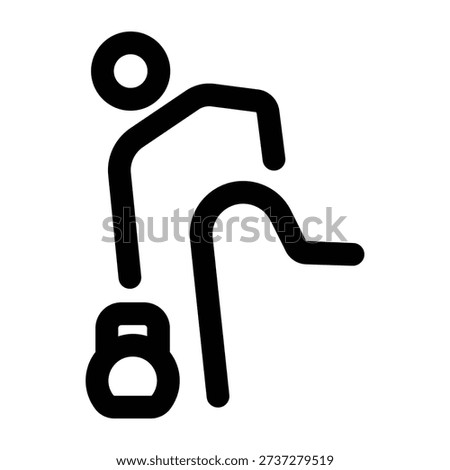 An outline icon showing a character maintaining standing balance