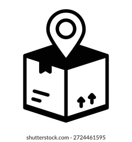 An outline icon showing a package location