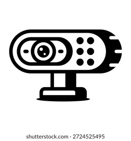 Un icono de contorno que muestra una cámara web