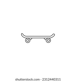 outline icon of skateboard illustration