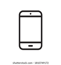 outline icon smartphone vector illustration