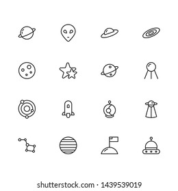 Outline icon. Space and universe icon sets. Ready to use for website, mobile app, presentation and any other projects.   