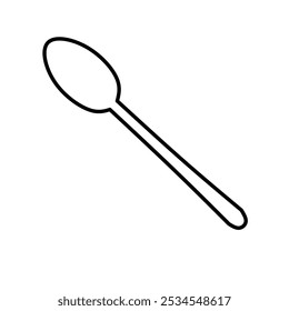 Outline icon of a spoon
