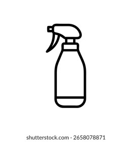 Outline icon a spray bottle with a trigger cleaner cleaning