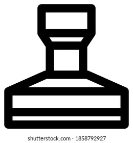 Outline icon of a Stamp, suitable for a part of the office icon set