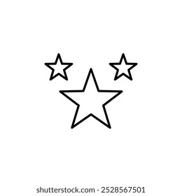 Icono de contorno de un destello en forma de estrella, que simboliza el brillo o el brillo.