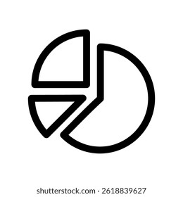 Outline icon of statistical analytics