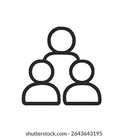 Outline Icon: Teamwork and Collaboration  Shared Vision Symbol