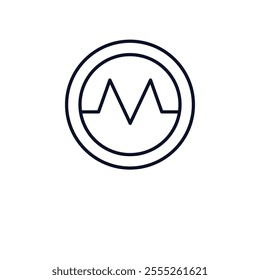  outline icon.  Thin line icon from cryptocurrency collection. Editable vector isolated on white background