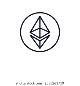  outline icon.  Thin line icon from cryptocurrency collection. Editable vector isolated on white background