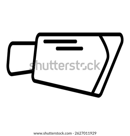 Outline icon of a traditional machete, representing cultural tools, sacrifice ritual, or utility blade in Eid al-Adha context.