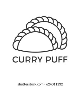 Outline Icon For Use As Pastry Sign And Logo Such As Curry Puff