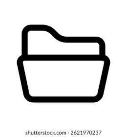 Outline icon of variety folder