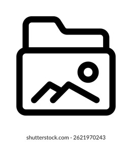 Outline icon of variety folder