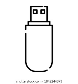 outline icon vector design flash disk, suitable for icons, backgrounds, stickers, covers, banners