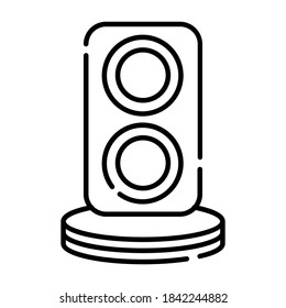 altavoz de diseño de vector de iconos de esquema, adecuado para iconos, fondos, pegatinas, cubiertas, banderas