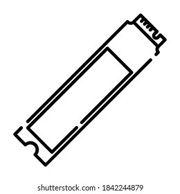 outline icon vector design SSD (solid state drive), suitable for icons, backgrounds, stickers, covers, banners