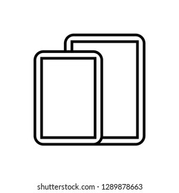 Outline Icon Vector Symbol Sign Simple Tablet Family
