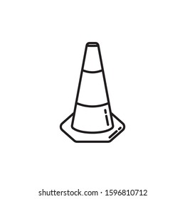 Outline icon vector Traffic cone, eps 10.