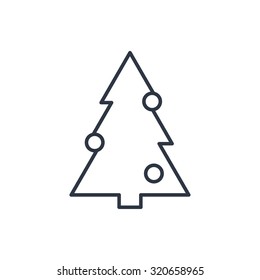 outline icon of xmas tree 