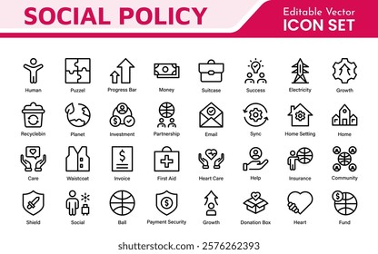 Outline icons about ESOP employee stock ownership plan. Contains such icons as company, win-win, scheme and benefits.