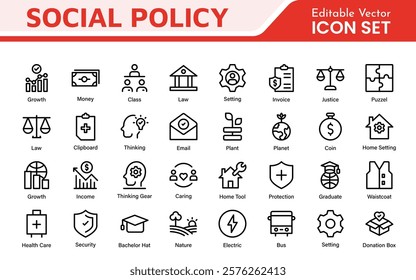 Outline icons about ESOP employee stock ownership plan. Contains such icons as company, win-win, scheme and benefits.