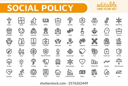 Outline icons about ESOP employee stock ownership plan. Contains such icons as company, win-win, scheme and benefits.