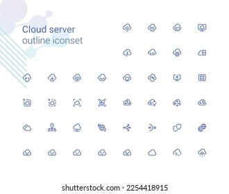 Outline icons for cloud apps