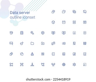 Outline icons for cloud apps