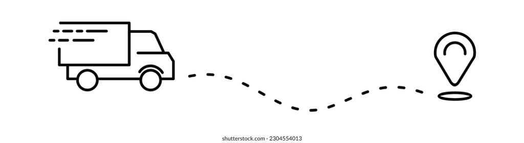 outline icons set about click and collect. Shopping online concepts delivery services steps