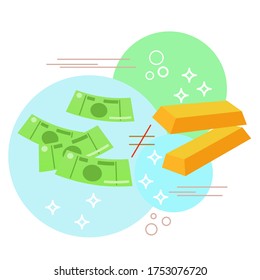Conjuntos de iconos de esquema de elementos de diseño plano financian objetos: servicios bancarios, hitos monetarios, partidas financieras, símbolos monetarios, proceso de cambio de divisas. Concepto de diseño de colección de pictogramas vectores.