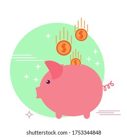 Outline icons set of flat design elements finance objects: banking services, currency milestones, financial items, money symbols, currency exchange process. Vector pictogram collection design concept.