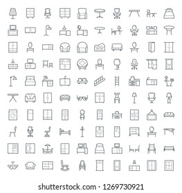 Outline Icons Set of Furniture