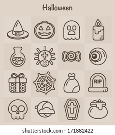 Outline Icons Set: Halloween