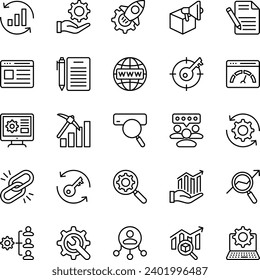 Iconos de esquema establecidos para SEO.