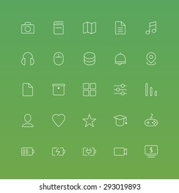 Outline Icons Set, Vector EPS 10