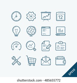 Outline Icons Set, Vector EPS 10 Illustration