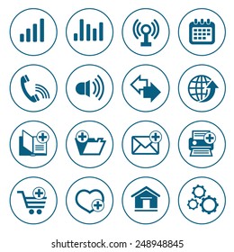 Outline icons set of web signs. Modern design style, vector illustration, isolated on the white background
