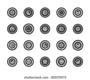 Outline icons thin flat design, modern line stroke style, web and mobile design element, objects and vector illustration icons set 17 - sushi collection