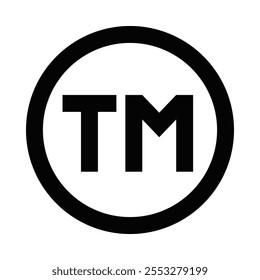 Iconos de contorno para símbolos de Marca comercial TM. Trazo editable.