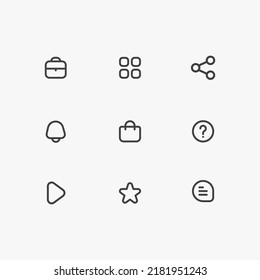 Outline Icons For Web and Mobile