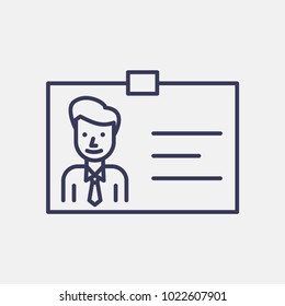 Outline id card  icon illustration vector symbol
