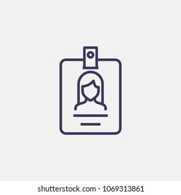 Outline id card icon illustration vector symbol