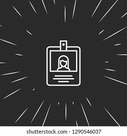 Outline id card icon illustration isolated vector sign symbol