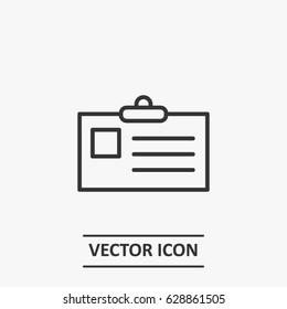 Outline Id Card  Icon Illustration Vector Symbol