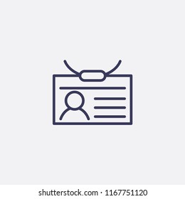 Outline id card icon illustration,vector personal sign symbol