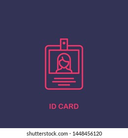 Outline id card icon.id card vector illustration. Symbol for web and mobile