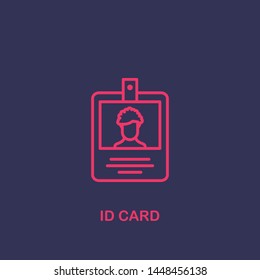 Outline id card icon.id card vector illustration. Symbol for web and mobile