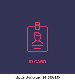 Outline id card icon.id card vector illustration. Symbol for web and mobile