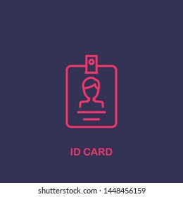 Outline id card icon.id card vector illustration. Symbol for web and mobile